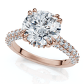 Certified 2 3/4Ct Diamond Engagement Ring 14k Gold Lab Grown
