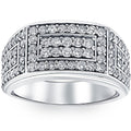 2Ct Men's Diamond Ring in 14k Gold Lab Grown