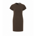 Brunello Cucinelli Women Viscose And Linen Fluid Twill T-Shirt Dress With Shiny Trim