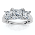 2Ct Princess Cut Diamond Engagement Ring 14k White Gold Lab Grown