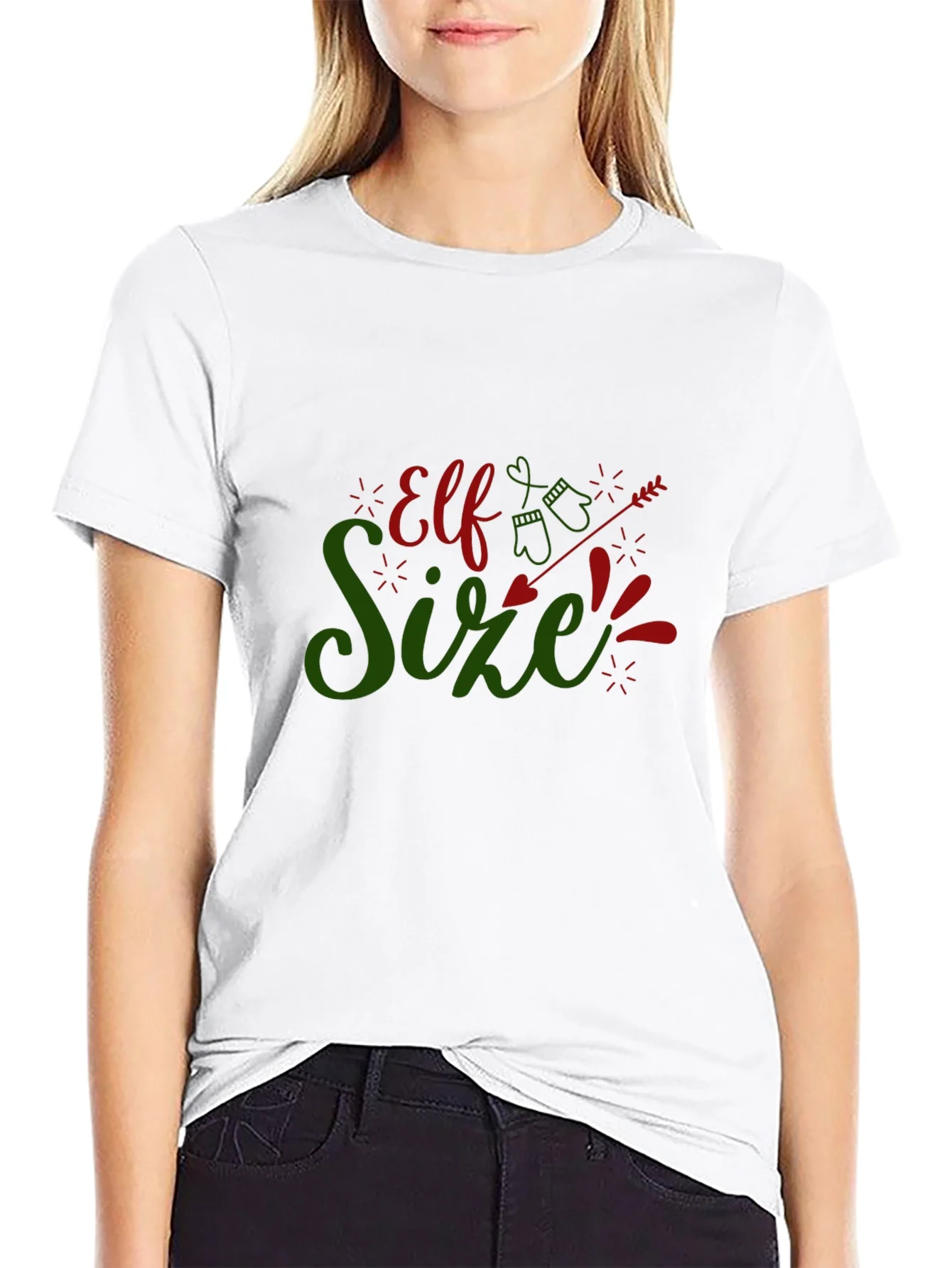 Elf Size Christmas T-Shirt - Holiday Fun!
