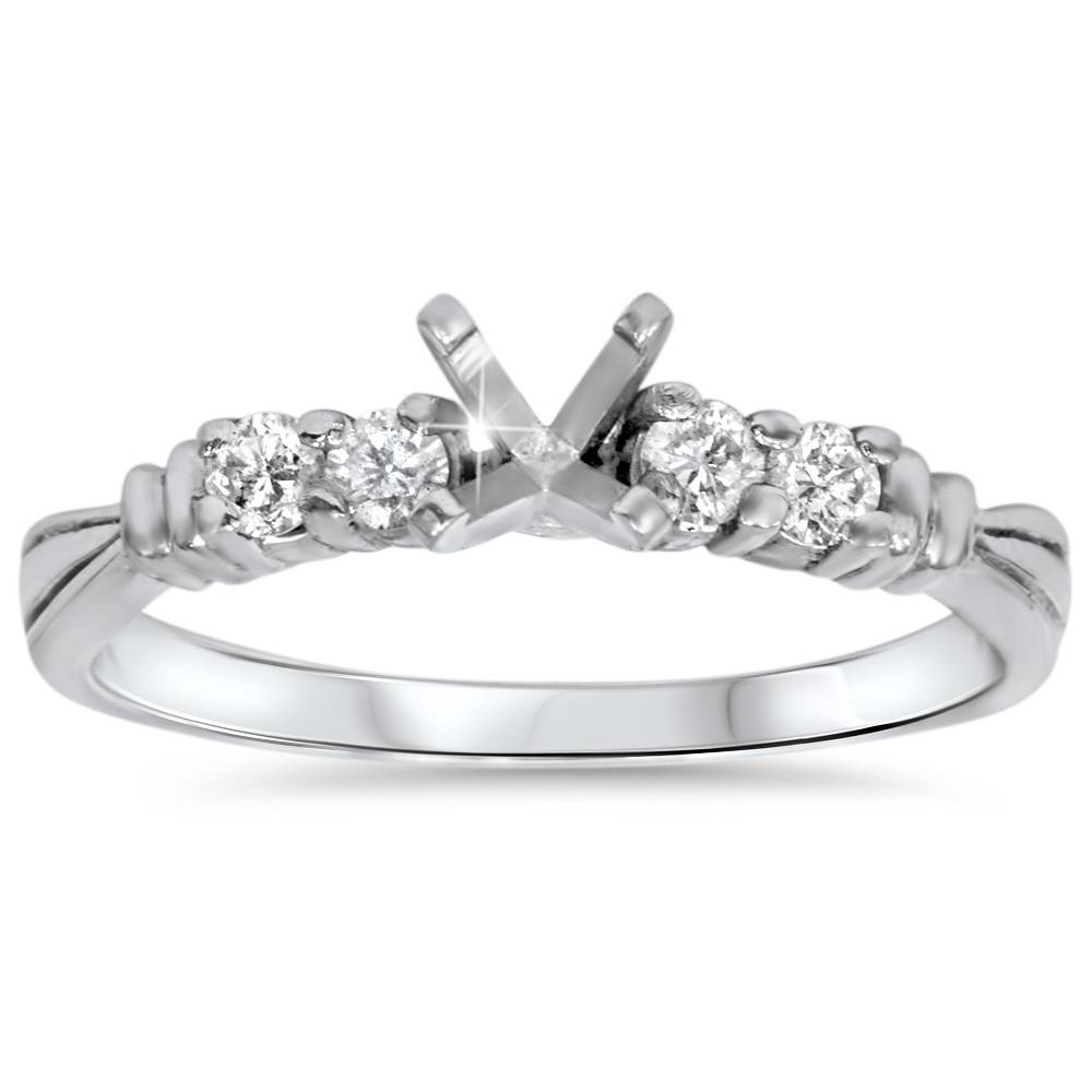 1/3ct Diamond Engagement Semi Mount Ring Setting 14K Size Selectable