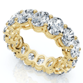 7Ct Oval Diamond Eternity Ring 14k Gold or Platinum Lab Grown