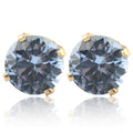 1Ct TW Blue Topaz Studs in 10k White or Yellow Gold
