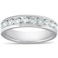1ct Lab Grown Diamond Wedding Ring Platinum Channel Set Eco Friendly Size Selectable