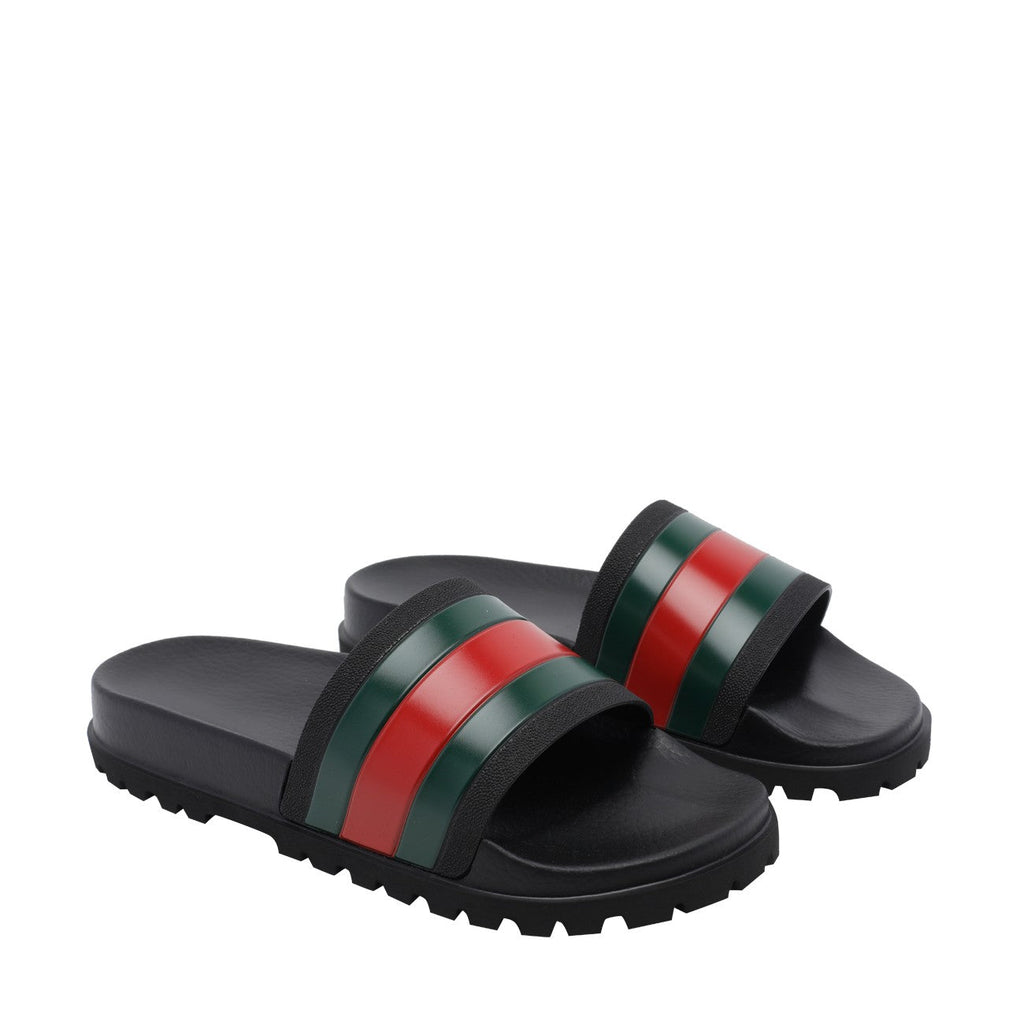 Gucci Men Web Rubber Sandals