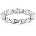 4 Ct Oval Moissanite Eternity Ring 14k White Gold