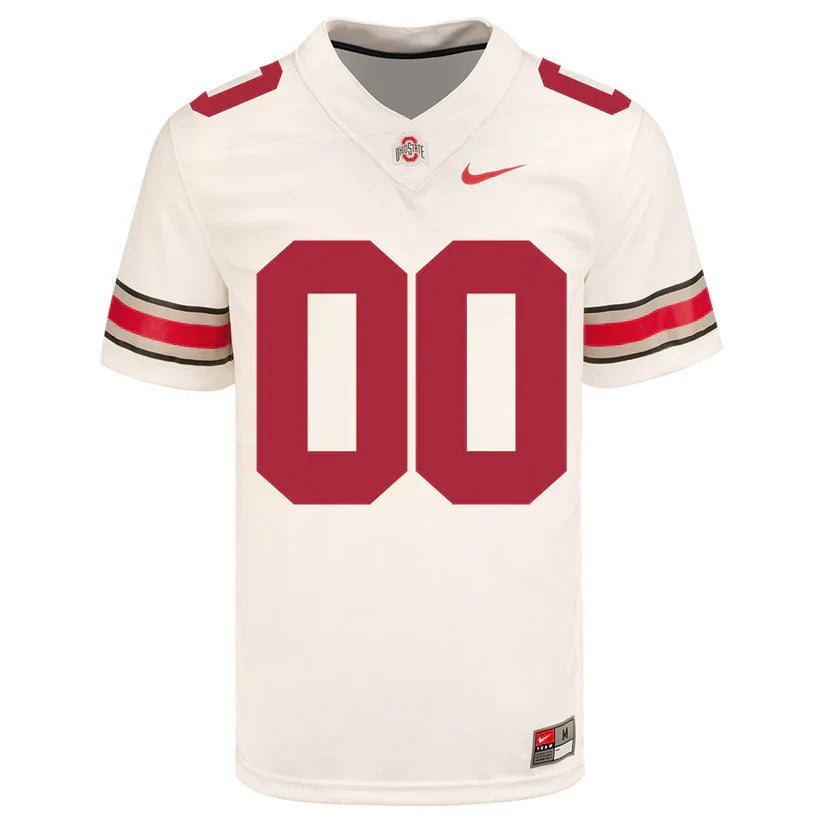 Custom Ohio States Buckeyes Jersey - White