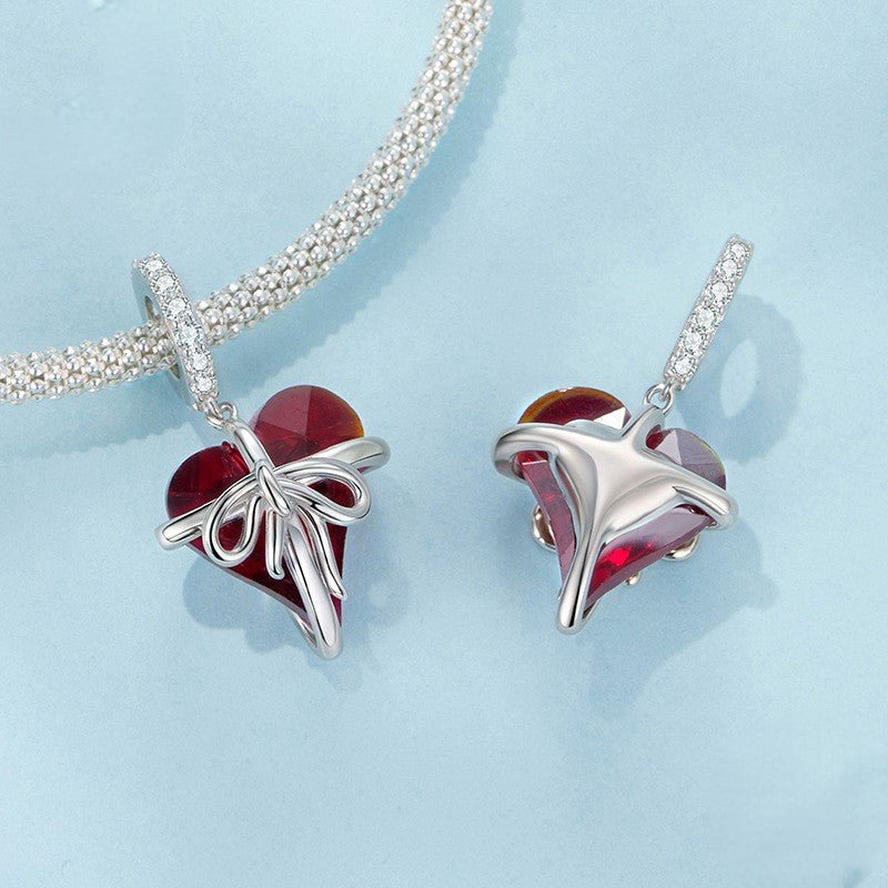 Wrapped Heart Love Knot Dangle Charm