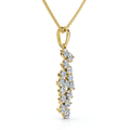 1/3Ct Cascading Diamond Pendant Necklace 14k Gold Lab Grown
