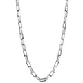 Men's Polished Steel Clasp Single Tone Rectangle 4mm Flexible Link  22" Chain