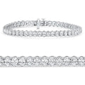 10Ct Oval Cut Diamond Tennis Bracelet 7" 14k White Gold Lab Grown Size: 7