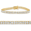 10Ct Oval Diamond Tennis Bracelet 14k Gold 7" Lab Grown