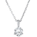 3/8 ct Solitaire Lab Grown Diamond Pendant available in 14K and Platinum