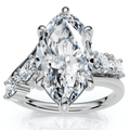 Certified 3 1/2Ct Marquise Diamond Montauk Engagement Ring 14k Gold Lab Grown