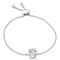 Certified 2Ct Diamond Solitaire Slider Bracelet 14k Gold Lab Grown
