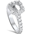 1/2ct Princess Cut Engagement Diamond Ring Setting 14K White Gold Size Selectable