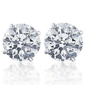 Certified 1/2 Carat (ctw) Natural Diamond Studs in 14K White Gold