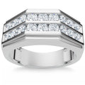 1/2Ct Men's Diamond High Polished Wedding Ring Lab Grown Anniversary Band