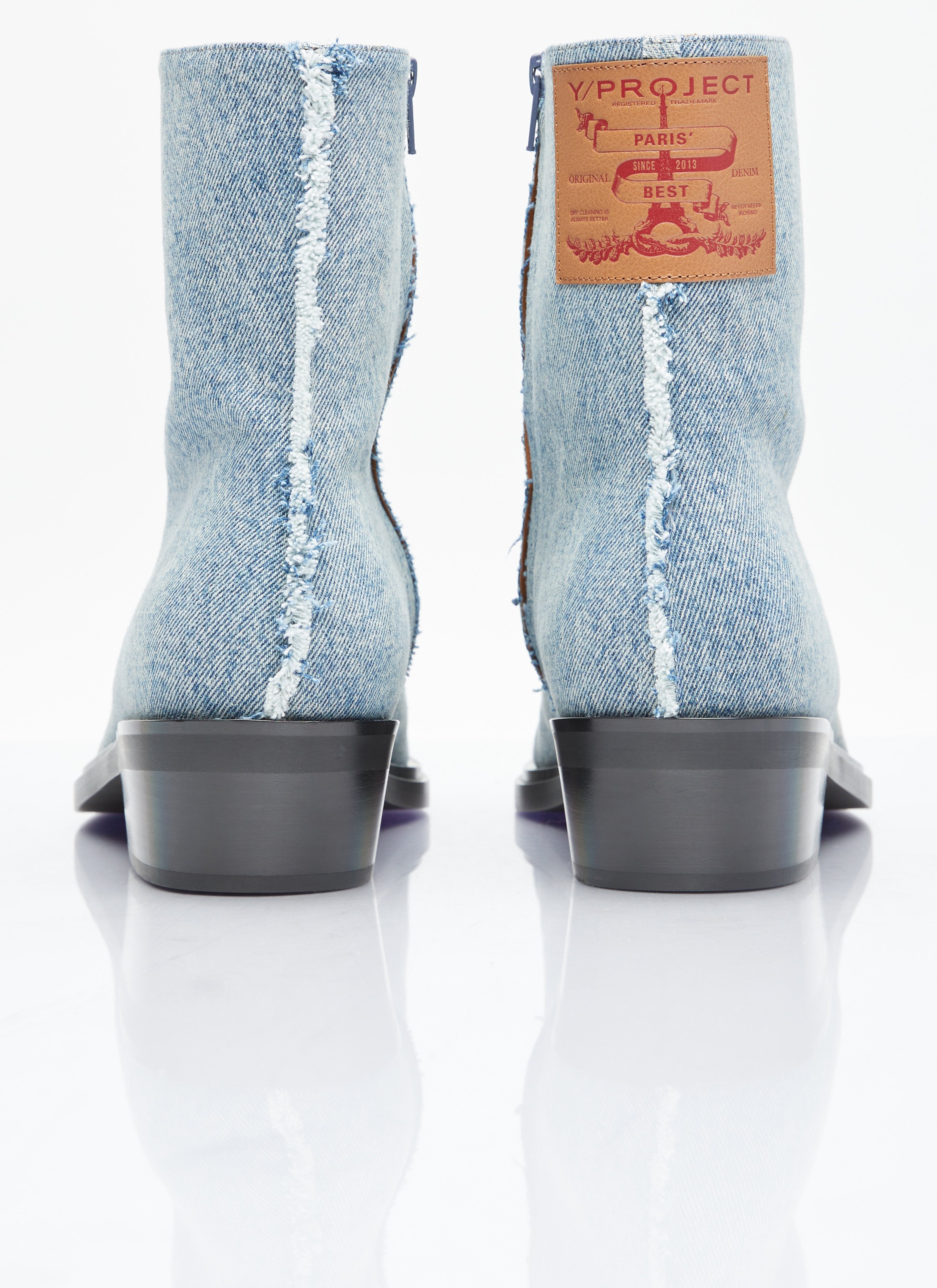 Y/Project Men Denim Ankle Boots
