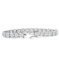 Platinum 12.58Ct Lab Grown Diamond Tennis Bracelet 7" Double Lock Clasp