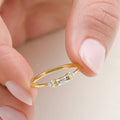 Men's Stainless Steel And Gold Striped Rectangle Polished 14mm Cufflink