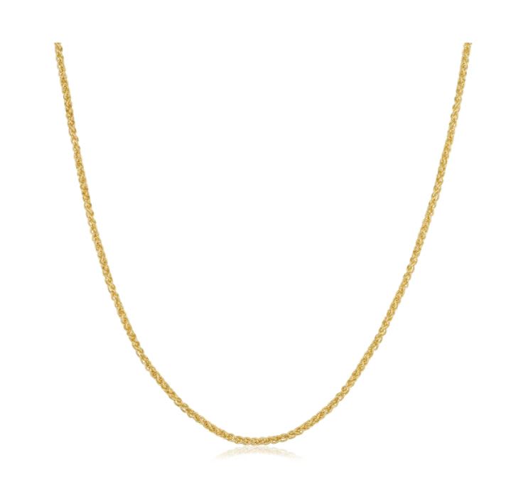 14k Yellow Gold Filled 1.5mm-round Wheat Chain Necklace