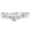 1/2Ct Marquise Diamond Contour Wedding Guard Ring Womens Band 14k Gold Lab Grown