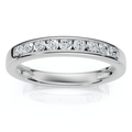 1/4Ct Diamond Channel Set Wedding Stackable Band 14k Gold or Platinum Lab Grown