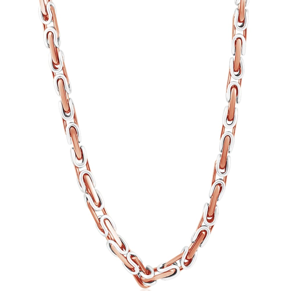 Men's 14k Gold (130gram) or Platinum (244gram) 6mm Link Chain Necklace 24"