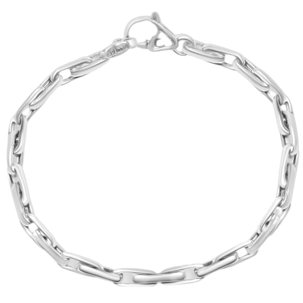 Men's Round Link 14k Gold (20gram) or Platinum (32gram) 5mm Bracelet 8.5"